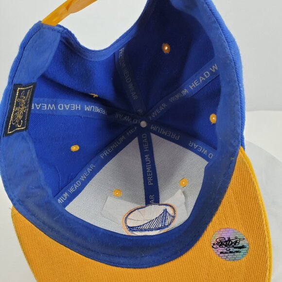 Golden State Warriors Blue and Yellow Men's Snapback NBA Hat Cap - Picture 6 of 13